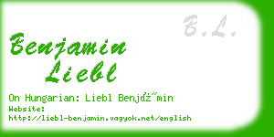 benjamin liebl business card